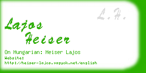 lajos heiser business card